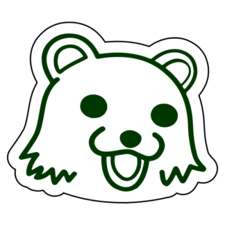 Pedo Bear Sticker (Dark Green)